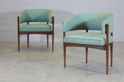 Lot 227 - A pair of Brazilian Ipé wood armchairs