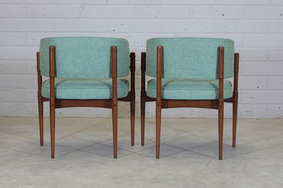 Lot 227 - A pair of Brazilian Ipé wood armchairs