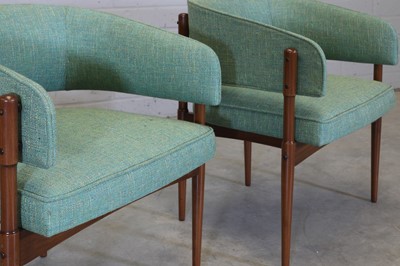 Lot 227 - A pair of Brazilian Ipé wood armchairs