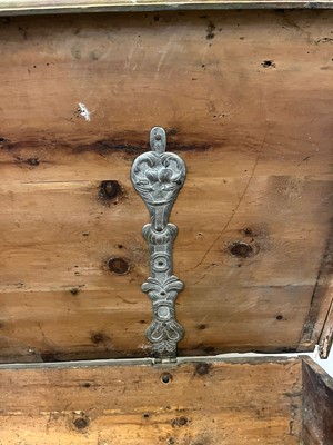 Lot 1 - A painted pine marriage chest