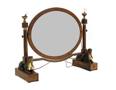 Lot 260 - An Empire mahogany dressing table mirror