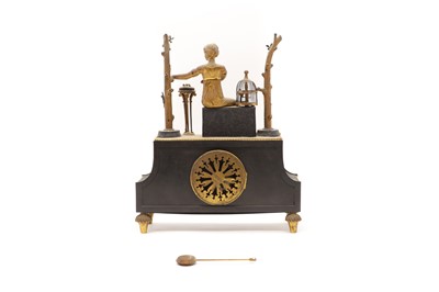 Lot 106 - An ormolu mantel clock