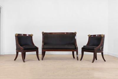 Lot 422 - An Empire mahogany salon suite