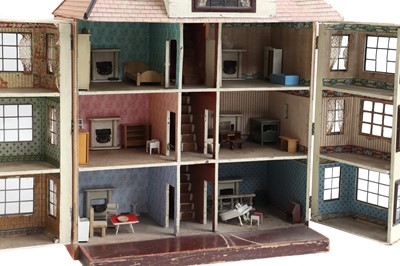 Lot 157 - A painted dolls house