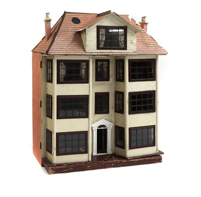 Lot 157 - A painted dolls house