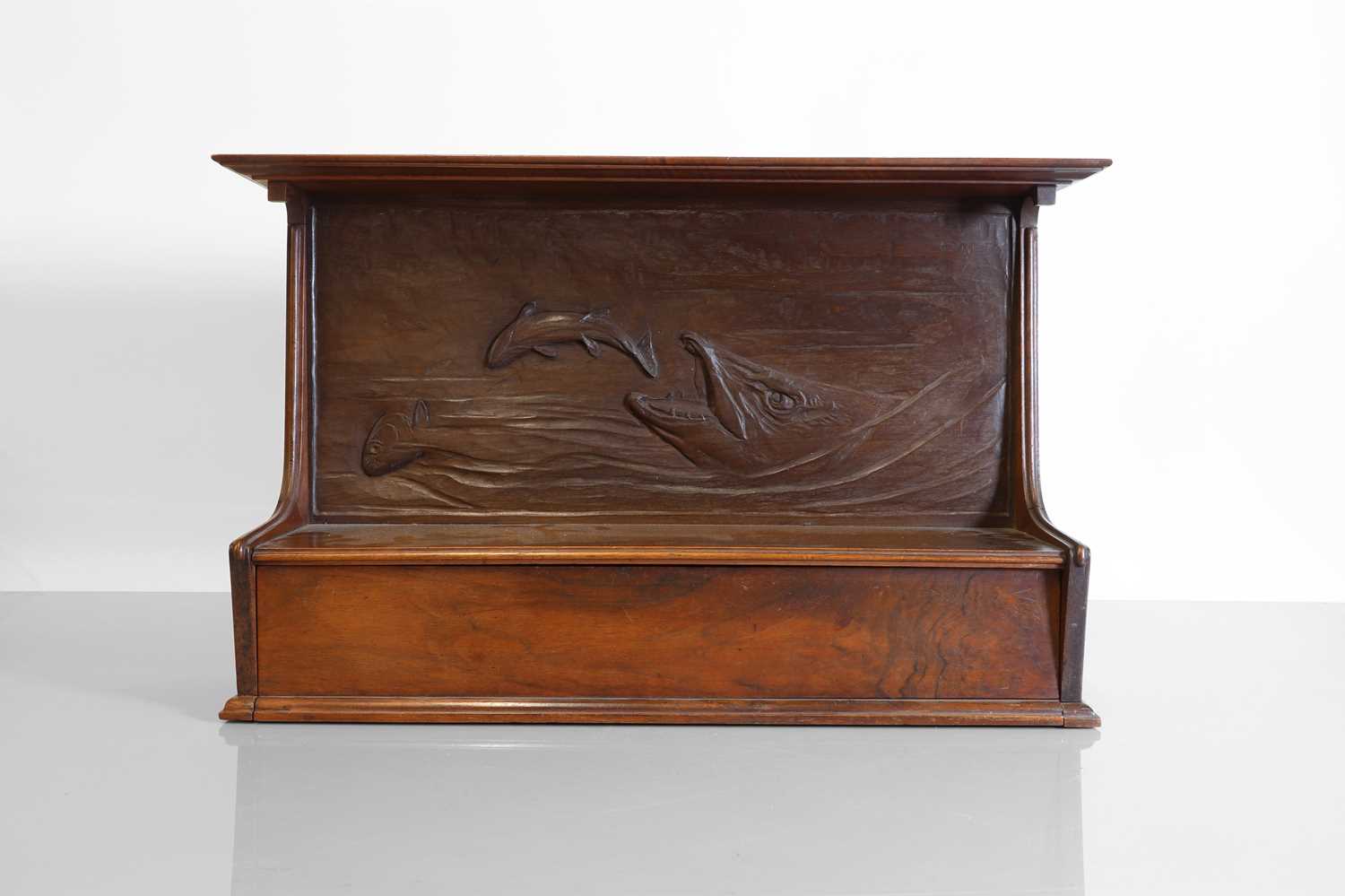 Lot 114 - An Art Nouveau walnut wall cabinet