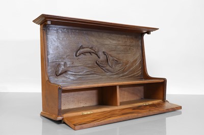 Lot 114 - An Art Nouveau walnut wall cabinet