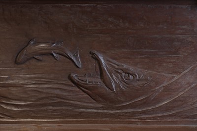 Lot 114 - An Art Nouveau walnut wall cabinet