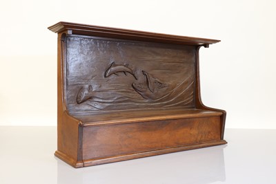 Lot 114 - An Art Nouveau walnut wall cabinet
