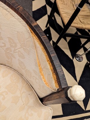 Lot 161 - A pair of French Art Deco Macassar and ivory tub chairs