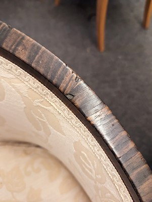 Lot 161 - A pair of French Art Deco Macassar and ivory tub chairs