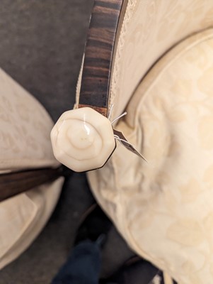 Lot 161 - A pair of French Art Deco Macassar and ivory tub chairs