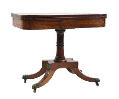 Lot 415 - A rosewood card table