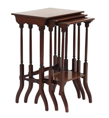 Lot 354 - A Regency style mahogany nest of tables