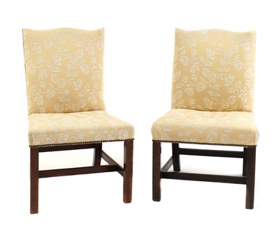 Lot 356 - A pair of George III style side chairs