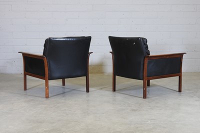 Lot 230 - A pair of Danish rosewood and leather chairs