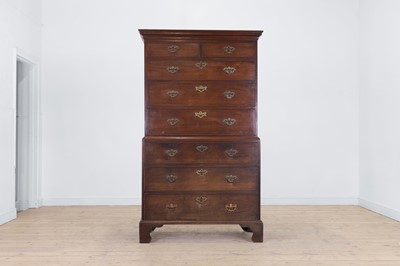 Lot 393 - A George III mahogany chest on chest