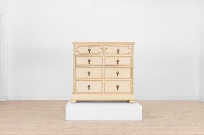 Lot 401 - A painted wooden chest of drawers