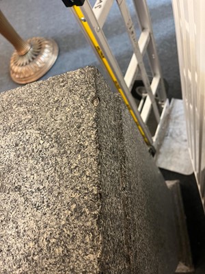 Lot 395 - A pair of imitation granite scagliola plinths