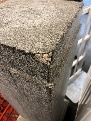 Lot 395 - A pair of imitation granite scagliola plinths