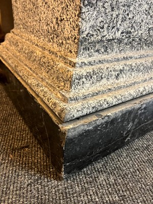 Lot 395 - A pair of imitation granite scagliola plinths