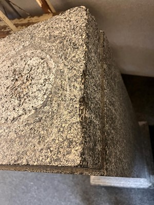 Lot 395 - A pair of imitation granite scagliola plinths