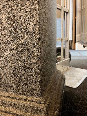 Lot 395 - A pair of imitation granite scagliola plinths