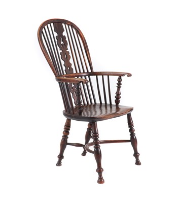 Lot 326 - A yew and elm Windsor chair