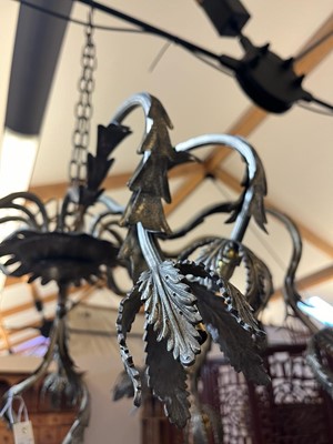 Lot 22 - A silvered-brass ceiling light