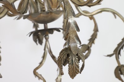 Lot 22 - A silvered-brass ceiling light