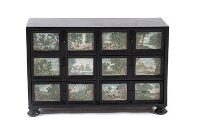 Lot 385 - A painted pine cabinet