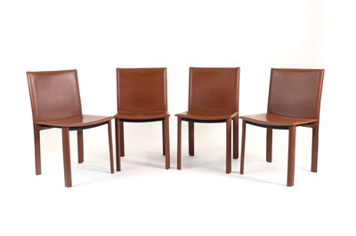 Lot 345 - A set of four Italian dining chairs