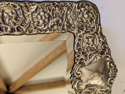 Lot 20 - A silver mounted table mirror