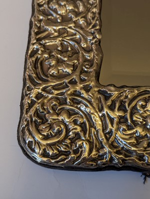 Lot 20 - A silver mounted table mirror