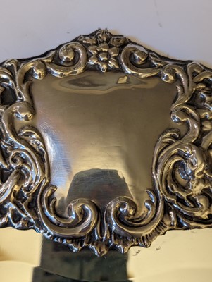 Lot 20 - A silver mounted table mirror