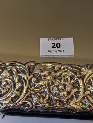 Lot 20 - A silver mounted table mirror