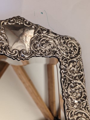Lot 20 - A silver mounted table mirror