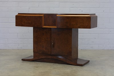 Lot 144 - A French Art Deco walnut console table