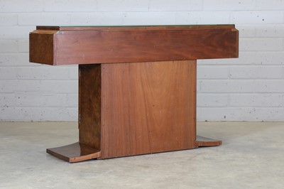 Lot 144 - A French Art Deco walnut console table