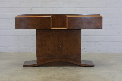 Lot 144 - A French Art Deco walnut console table