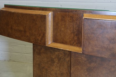 Lot 144 - A French Art Deco walnut console table