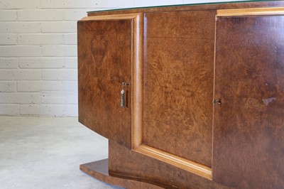 Lot 145 - An Art Deco burr walnut sideboard