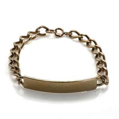 Lot 260 - A 9ct gold identity bracelet