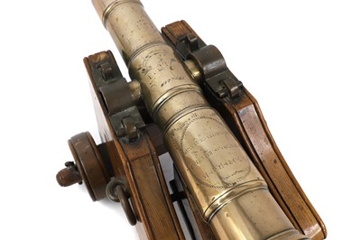 Lot 155 - A brass signalling or saluting cannon