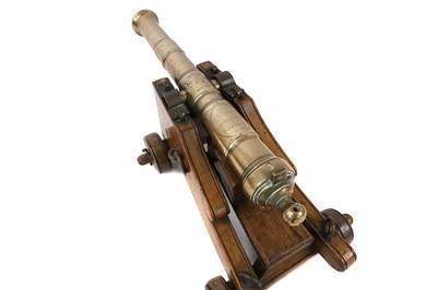 Lot 155 - A brass signalling or saluting cannon