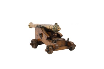 Lot 155 - A brass signalling or saluting cannon
