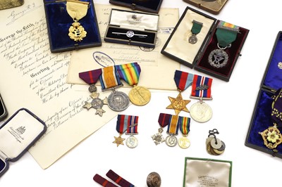 Lot 143 - A WWI medal group