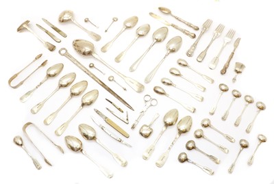 Lot 39 - A group of silver flatware
