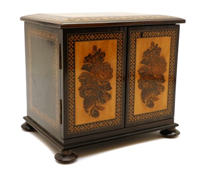 Lot 140 - A Tunbridge Ware table cabinet