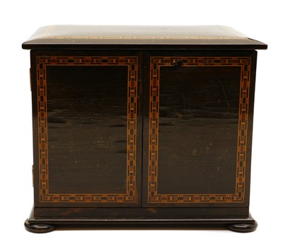 Lot 130 - A Tunbridge Ware table cabinet